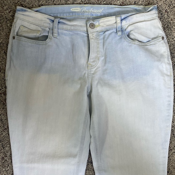 Old Navy Boyfriend Pale Blue Jeans Sz 8 - Picture 2 of 10